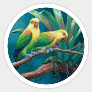 A Parroty Pair Sticker